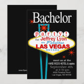 ラスベガスでの独身パーティー 招待状 (正面/裏面)