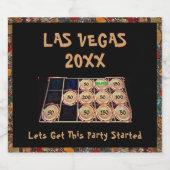 ラスベガスでの独身最後の夜 | スロットマシン スパークリングワインラベル (シングルラベル)