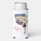 ラスベガスでの独身最後の夜 ブラウン ヘア ブライド スリム缶クーラー (Seltzer正面)
