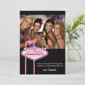 ラスベガスでの独身最後の女友達パーティー感謝カード写真 招待状 (スタンド正面)