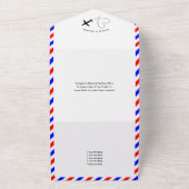 ラスベガスでの目的地ウェディング エアメール オールインワン オールインワン招待状 (外側)