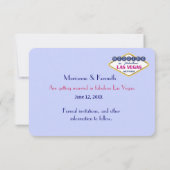 ラスベガスでの結婚式 - 日程を保存 招待状 (裏面)