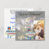 ラスベガスでの結婚発表 招待状 (正面/裏面)
