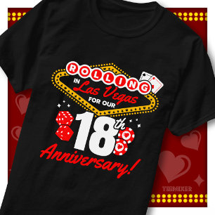 ラスベガスでの18回目の記念日カップル旅行 Tシャツ