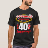 ラスベガスでの40周年記念カップル旅行 Tシャツ (正面)