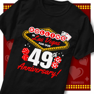 ラスベガスでの49回目の結婚記念日カップル旅行 Tシャツ