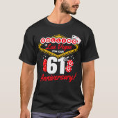 ラスベガスでの61回目の結婚記念日のカップル旅行 Tシャツ (正面)