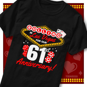 ラスベガスでの61回目の結婚記念日のカップル旅行 Tシャツ