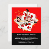 ラスベガスでオシャレにバチェロレッテ 招待状 (正面/裏面)