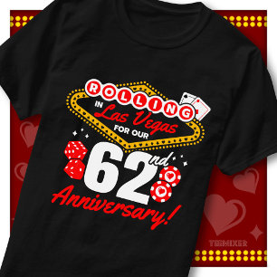 ラスベガスでローリングする62回目の記念日のカップル旅行 Tシャツ