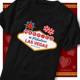 ラスベガスで挙式した新婚カップル Tシャツ