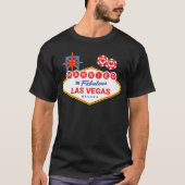ラスベガスで挙式した新婚カップル Tシャツ (正面)