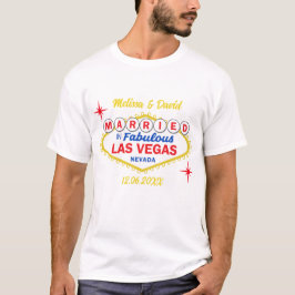ラスベガスで新婚旅行 ウェディンググローム Tシャツ