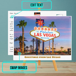 ラスベガスで素敵なラスベガスの看板へようこそ ポストカード