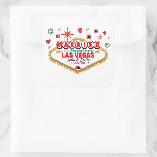 ラスベガスで結婚したカップルにおすすめのバケーション ネバダ スクエアシール (バッグ)