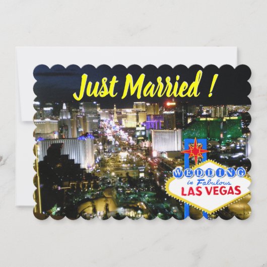 ラスベガスで結婚しました 結婚のお知らせ 招待状 (正面)