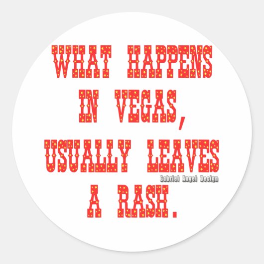 ラスベガスで起こること，通常葉は発疹 ラウンドシール (正面)