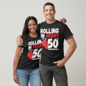ラスベガスで転がせ 50周年記念の面白いカップル Tシャツ (ユニセックス)