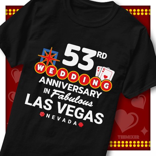 ラスベガスで53回目の結婚記念日を祝うカップル Tシャツ