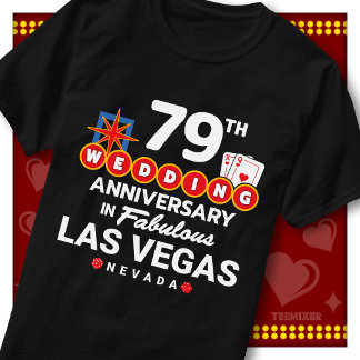 ラスベガスで79周年記念を祝おう ウェディングペア Tシャツ