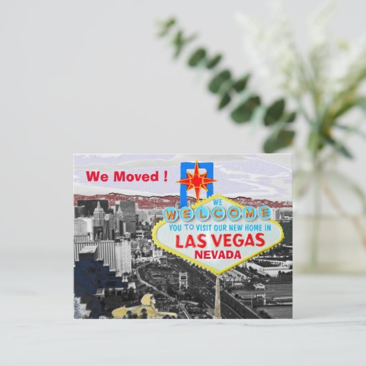 ラスベガスに引っ越しました 案内ポストカード (スタンド正面)