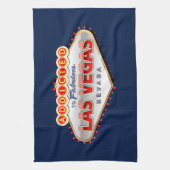 ラスベガスに熱中される、ネバダのおもしろいな印 キッチンタオル (縦)