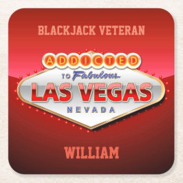 ラスベガスに熱中される、ネバダのおもしろいな印 スクエアペーパーコースター