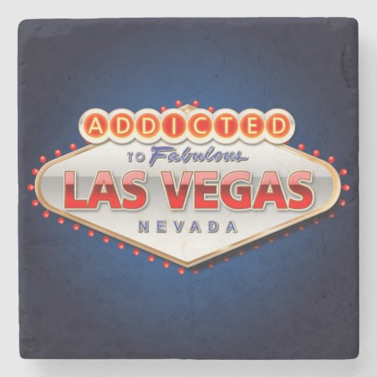ラスベガスに熱中される、ネバダのおもしろいな印 ストーンコースター (正面)