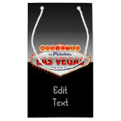 ラスベガスに熱中される、ネバダのおもしろいな印 スモールペーパーバッグ (裏面)