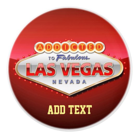 ラスベガスに熱中される、ネバダのおもしろいな印 セラミックノブ (正面)