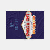 ラスベガスに熱中される、ネバダのおもしろいな印 フリースブランケット (正面(横))