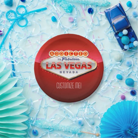 ラスベガスに熱中される、ネバダのおもしろいな印 ペーパープレート (パーティー)