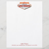 ラスベガスに熱中される、ネバダのおもしろいな印 レターヘッド (正面)