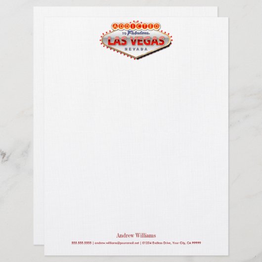 ラスベガスに熱中される、ネバダのおもしろいな印 レターヘッド (正面/裏面)