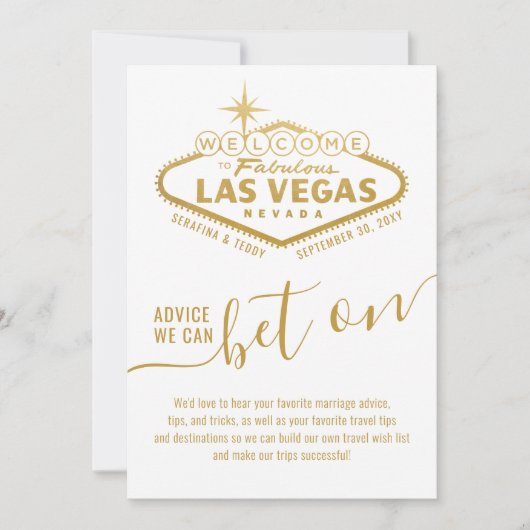 ラスベガスに賭けるアドバイステーマウィッシュ&アドバイス (正面)