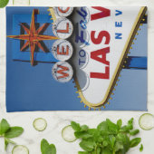 ラスベガスのすばらしい歴史的な印への歓迎 キッチンタオル (折り畳み)