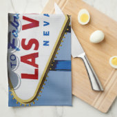 ラスベガスのすばらしい歴史的な印への歓迎 キッチンタオル (四つ折り)