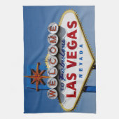 ラスベガスのすばらしい歴史的な印への歓迎 キッチンタオル (縦)