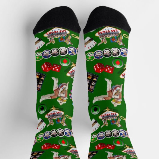 ラスベガスのアイコンパターン ソックス (上部)