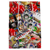 ラスベガスのアイコン～ギャンブラーDelight ミディアムペーパーバッグ (裏面)