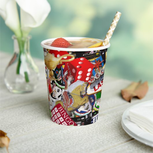ラスベガスのアイコン* Gamblers Delight紙カップ 紙コップ (インサイチュ)