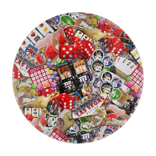 ラスベガスのアイコン – Gamblers Delight カッティングボード (正面)