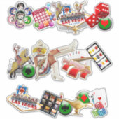 ラスベガスのアイコン – Gamblers Delight シール (正面)