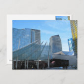 ラスベガスのアリアの噴水と建築 ポストカード (正面/裏面)