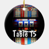 ラスベガスのカジノのテーマのテーブル数 セラミックオーナメント (裏面)
