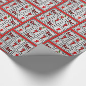 ラスベガスのカジノの賭博のスロットマシンは7を禁止します ラッピングペーパー (角)