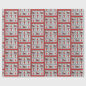 ラスベガスのカジノの賭博のスロットマシンは7を禁止します ラッピングペーパー (フラット)