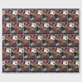 ラスベガスのカジノの賭博のトランプのポーカーのサイコロのコラージュ ラッピングペーパー (フラット)