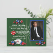 ラスベガスのカジノ夜誕生会の写真の招待 招待状 (スタンド正面)