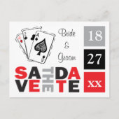 ラスベガスのカジノ結婚のアン結婚デートを保存 案内ポストカード (正面)